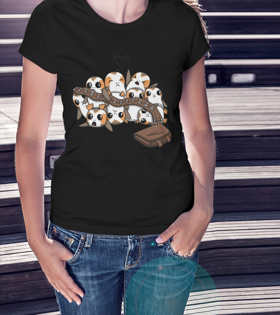 Porgs Overload Chewbacca Bandolier Fun T-Shirt