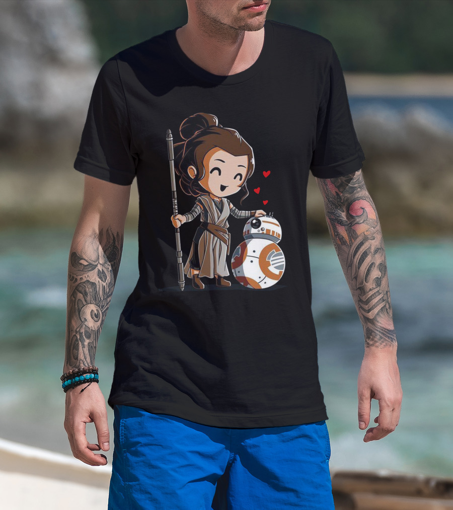 Rey Bb-8 Hearts T-Shirt