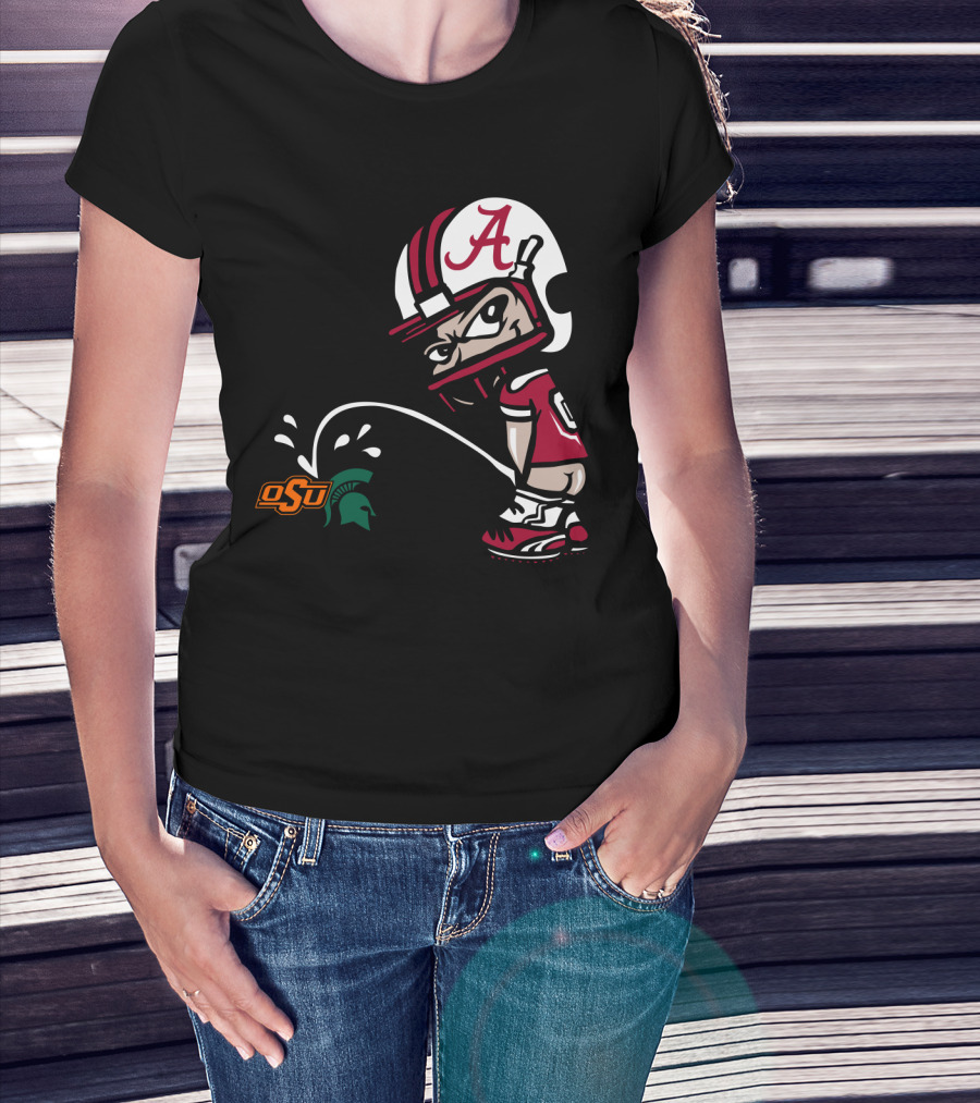 Alabama Crimson Tide Rivalry Spirit With Michigan State And Oklahoma State T-Shirt