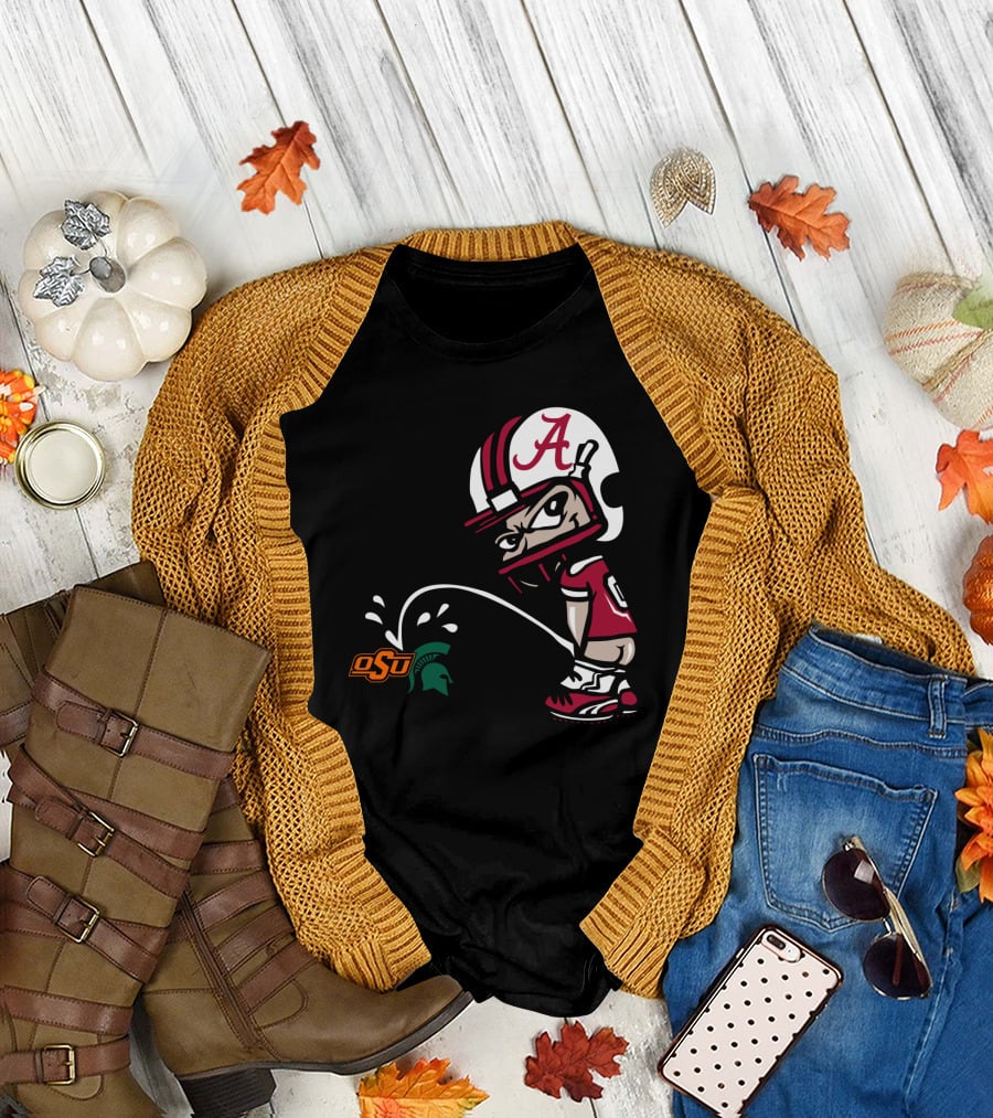 Alabama Crimson Tide Rivalry Spirit With Michigan State And Oklahoma State T-Shirt