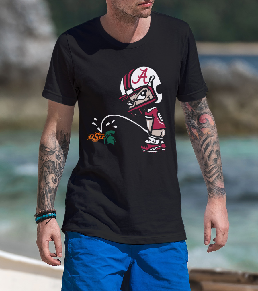 Alabama Crimson Tide Rivalry Spirit With Michigan State And Oklahoma State T-Shirt