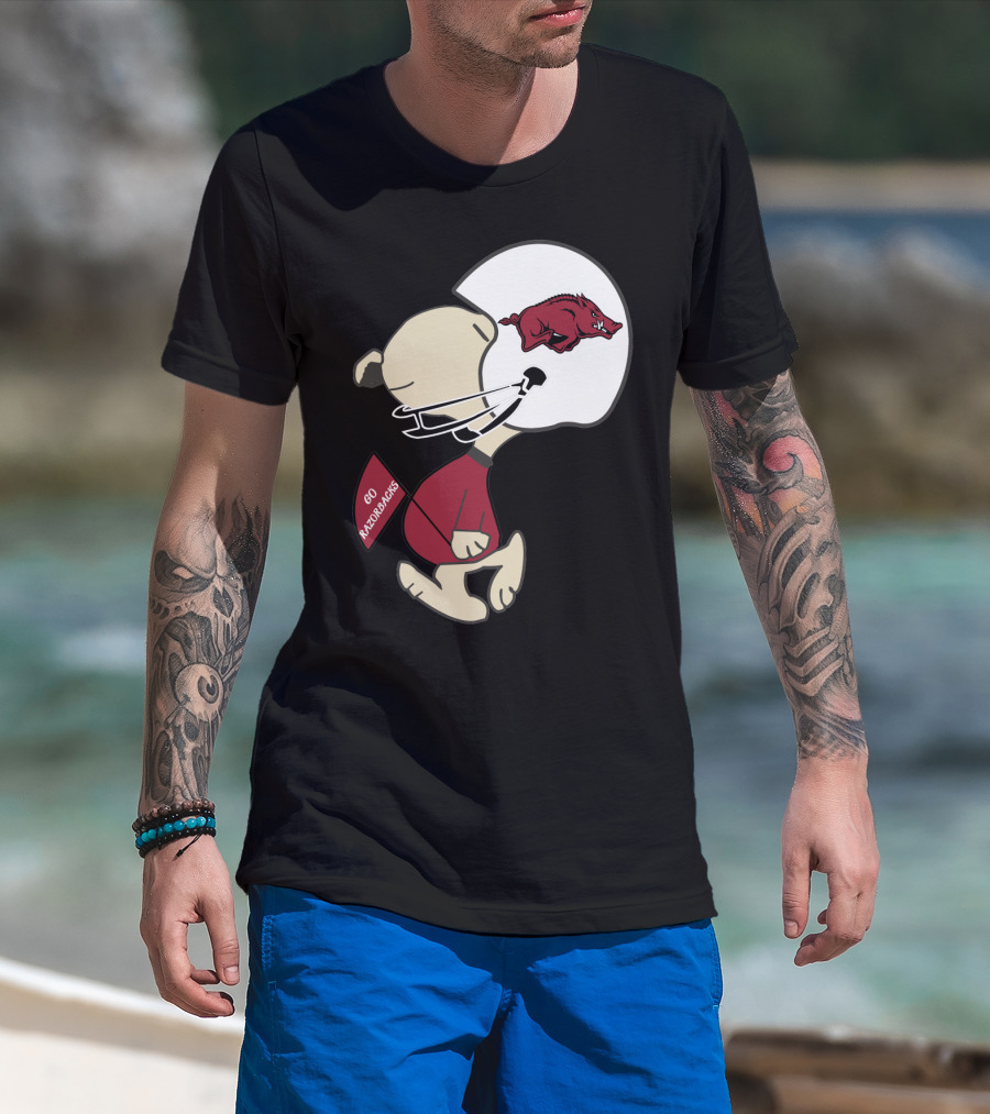 Go Razorbacks Arkansas Razorbacks Helmet Character T-Shirt