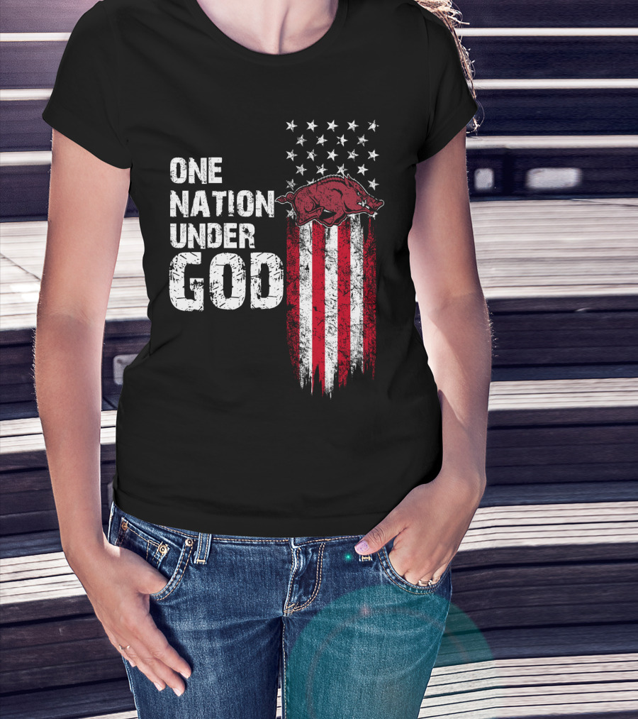 Arkansas Razorbacks One Nation Under God T-Shirt