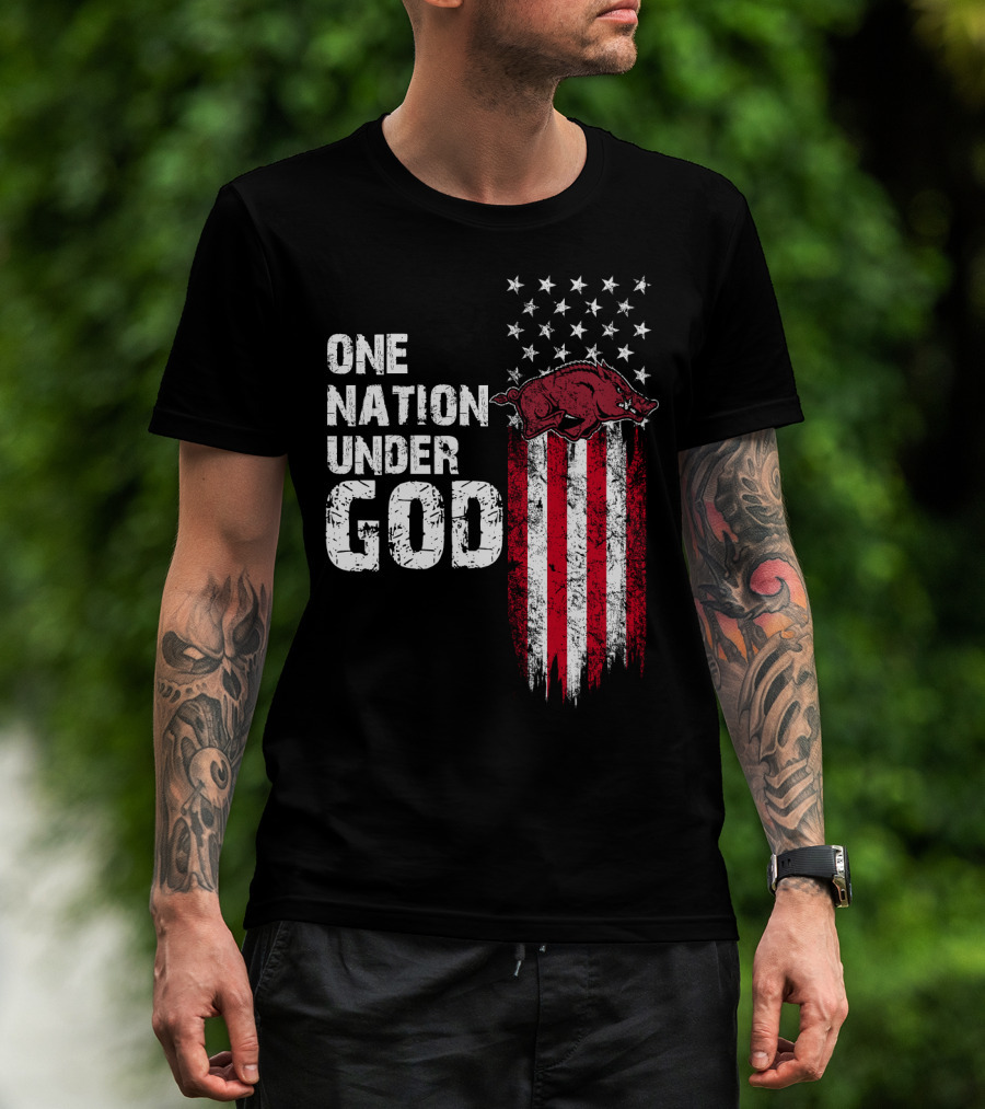 Arkansas Razorbacks One Nation Under God T-Shirt