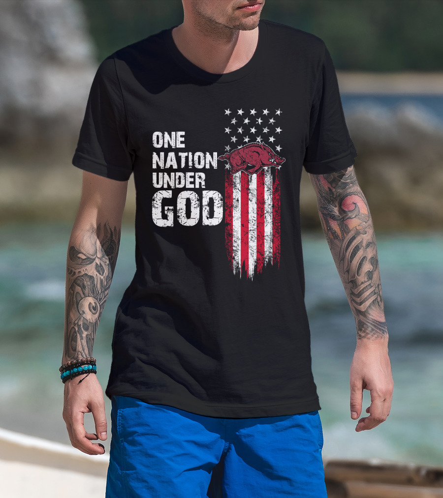 Arkansas Razorbacks One Nation Under God T-Shirt