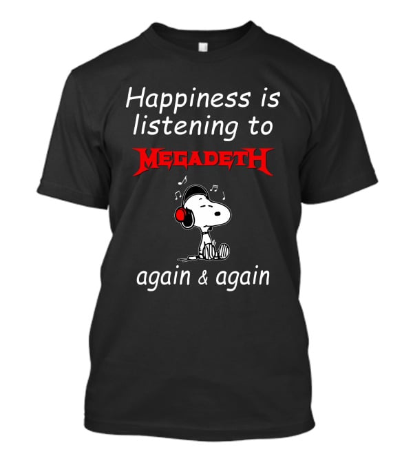 Megadeth Snoopy Listening 17 T-Shirt