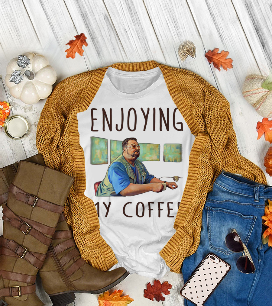 Enjoying My Coffee Relaxing Painting Scene T-Shirt