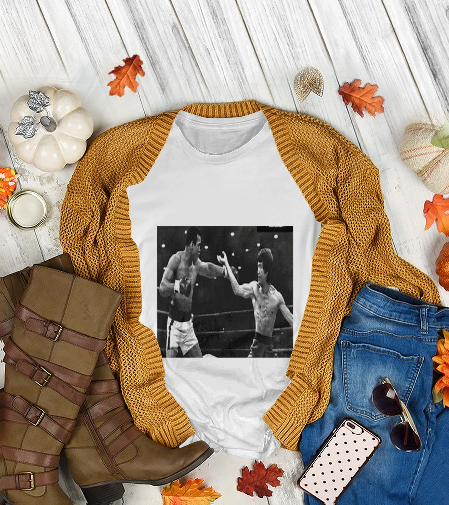 Bruce Lee vs Ali Iconic Fight Showdown T-Shirt