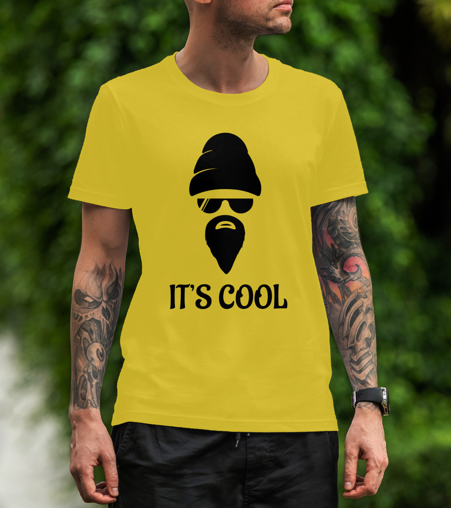 IT'S COOL Bearded Face Sunglasses Beanie T-Shirt
