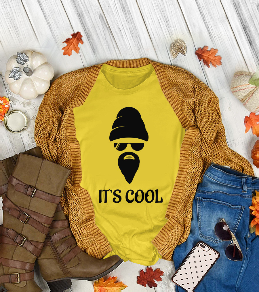 IT'S COOL Bearded Face Sunglasses Beanie T-Shirt