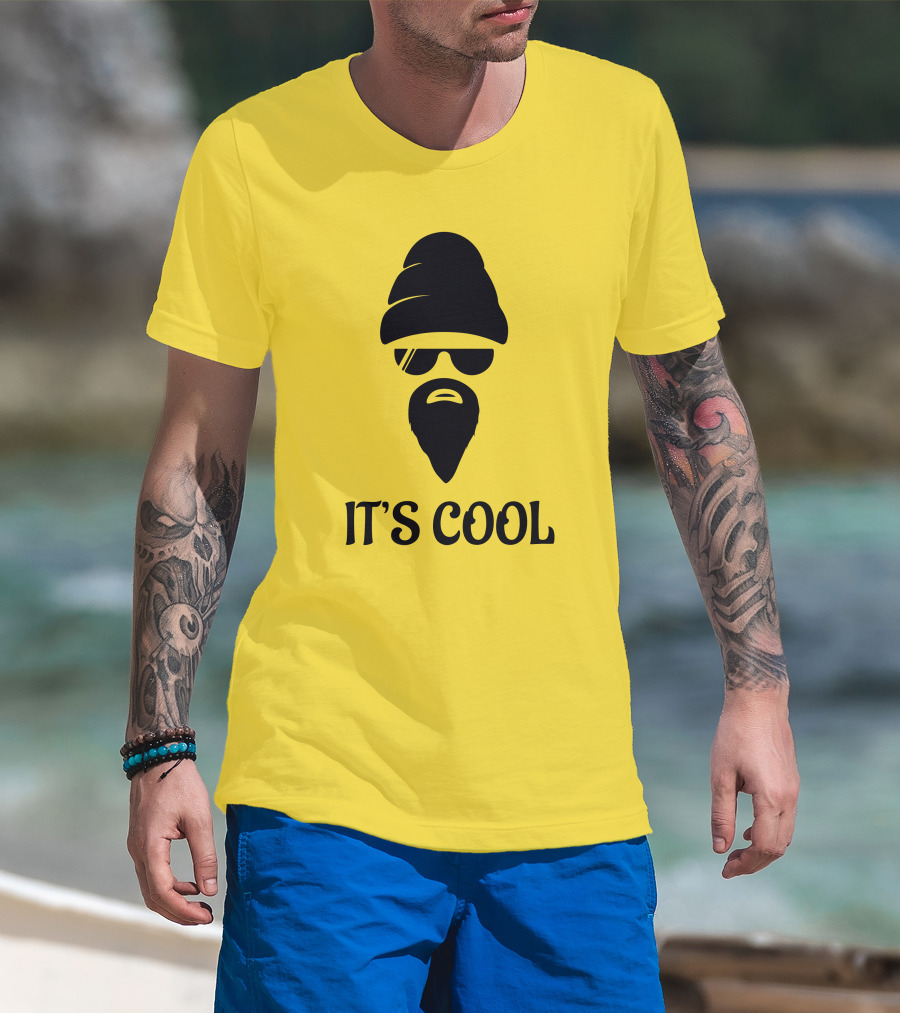 IT'S COOL Bearded Face Sunglasses Beanie T-Shirt
