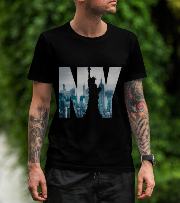 NY New York City Skyline Statue Of Liberty T-Shirt