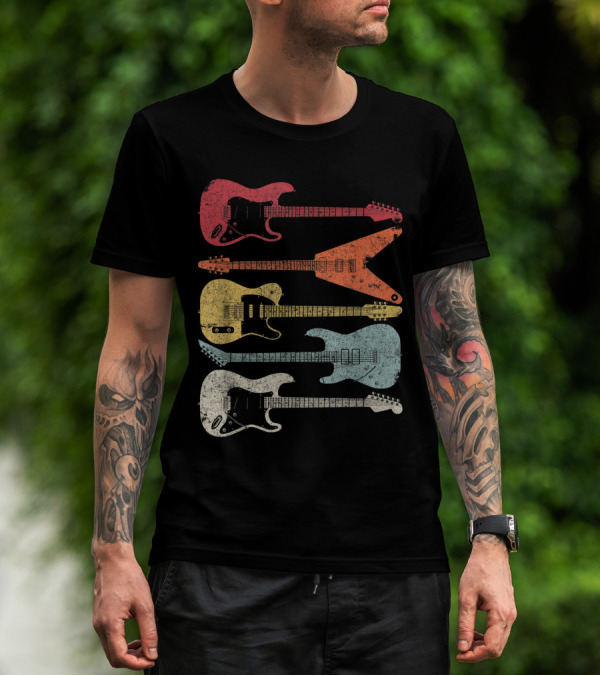 Retro Electric Guitar Collection T-Shirt