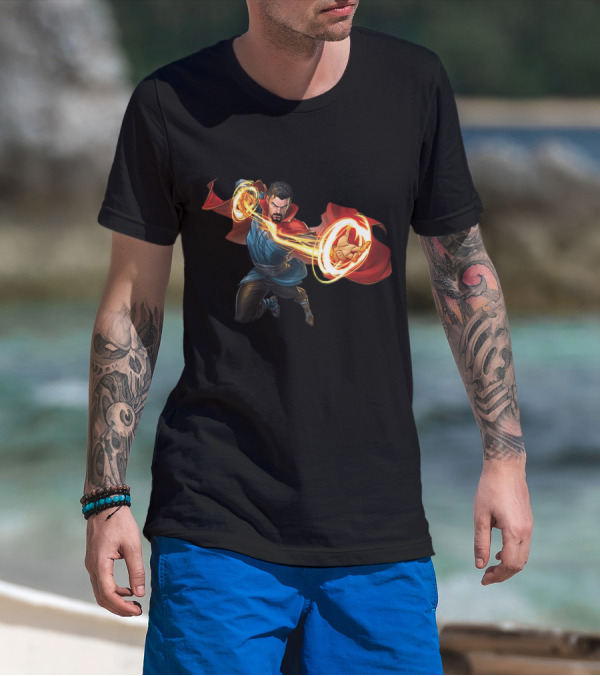 Doctor Strange Marvel Magic Hero Action Pose T-Shirt