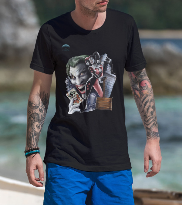 Joker Harley Quinn Gotham Joker Card T-Shirt