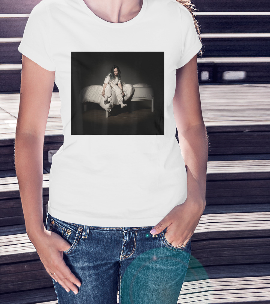Billie Eilish Sweet Dreams Bed Scene White T-Shirt
