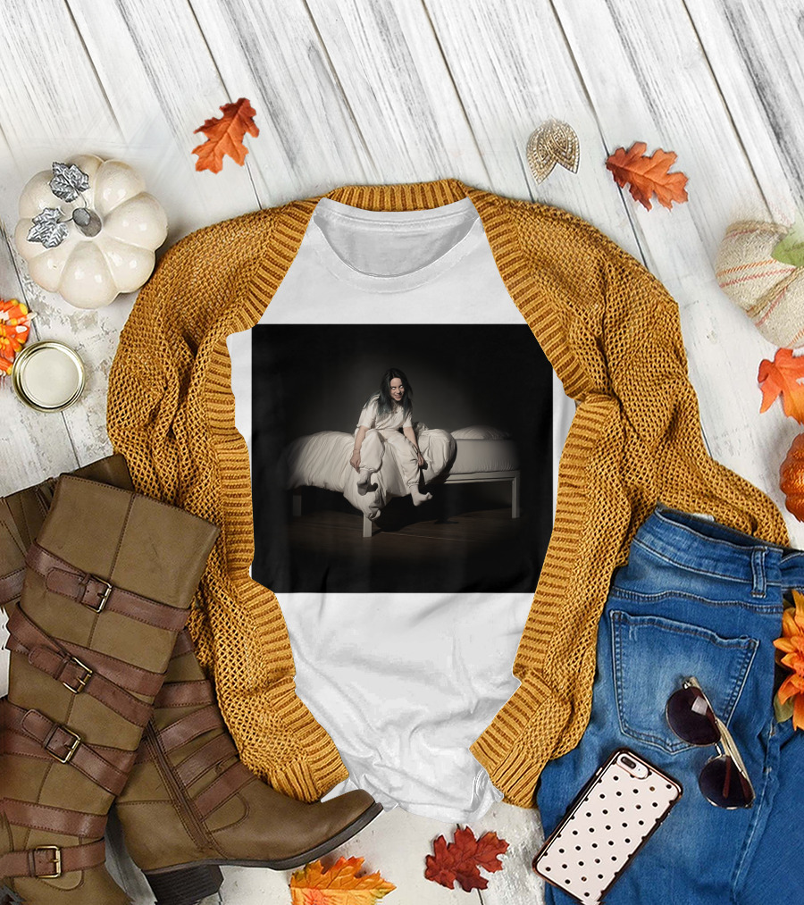 Billie Eilish Sweet Dreams Bed Scene White T-Shirt