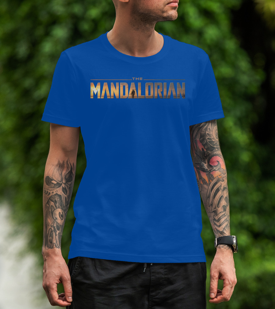 Star Wars The Mandalorian Series Logo Iconic Sunset T-Shirt