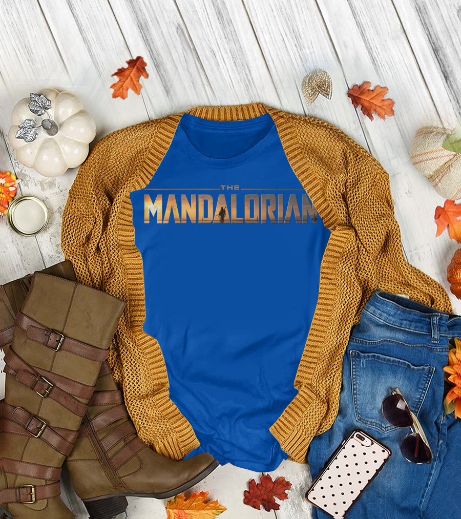 Star Wars The Mandalorian Series Logo Iconic Sunset T-Shirt