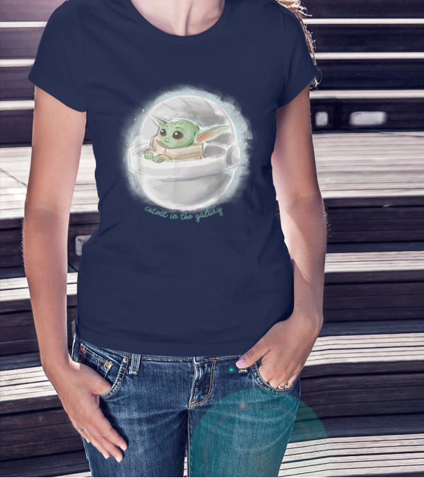 Star Wars The Mandalorian The Child Cutest In The Galaxy Floating Pod T-Shirt