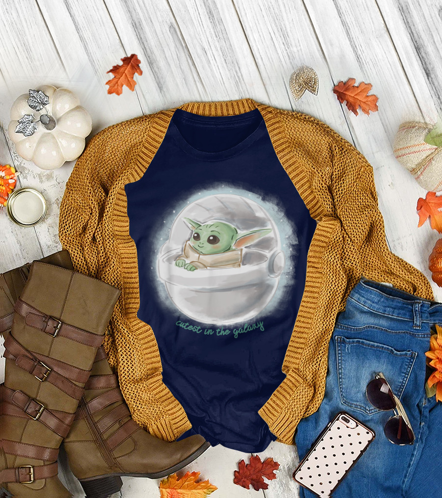 Star Wars The Mandalorian The Child Cutest In The Galaxy Floating Pod T-Shirt