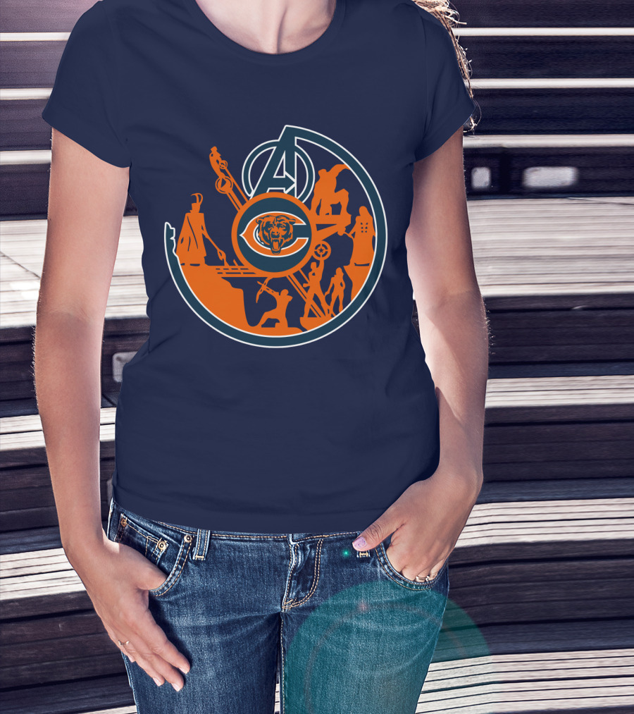 Chicago Bears Avengers Crossover T-Shirt