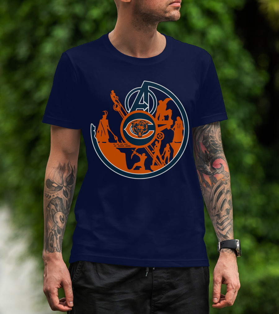 Chicago Bears Avengers Crossover T-Shirt