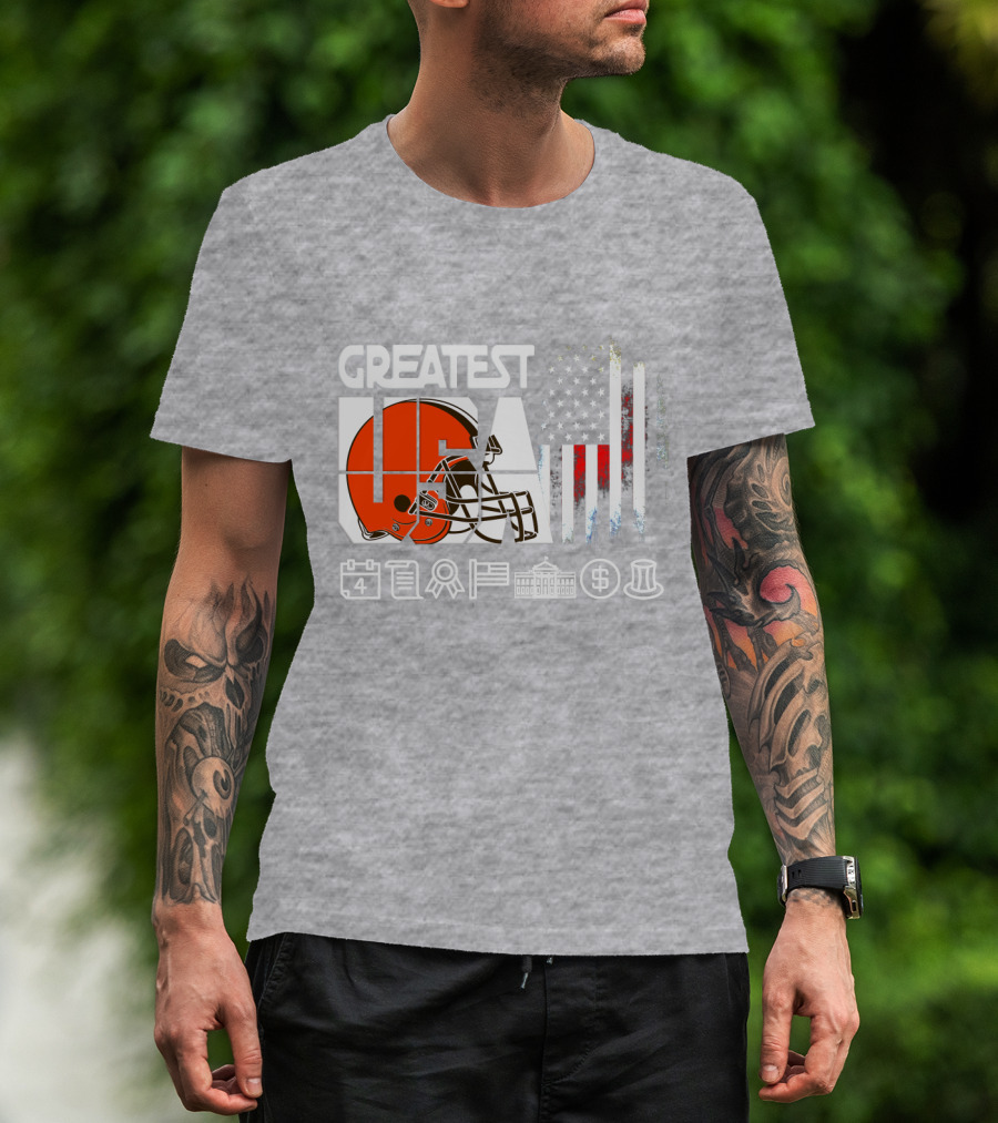 Greatest Usa America Football Helmets Calendar Flag Government Currency Traditions T-Shirt