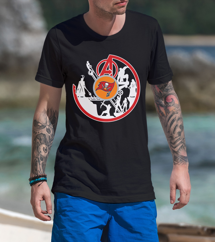 Avengers Buccaneers Crossover Silhouettes T-Shirt