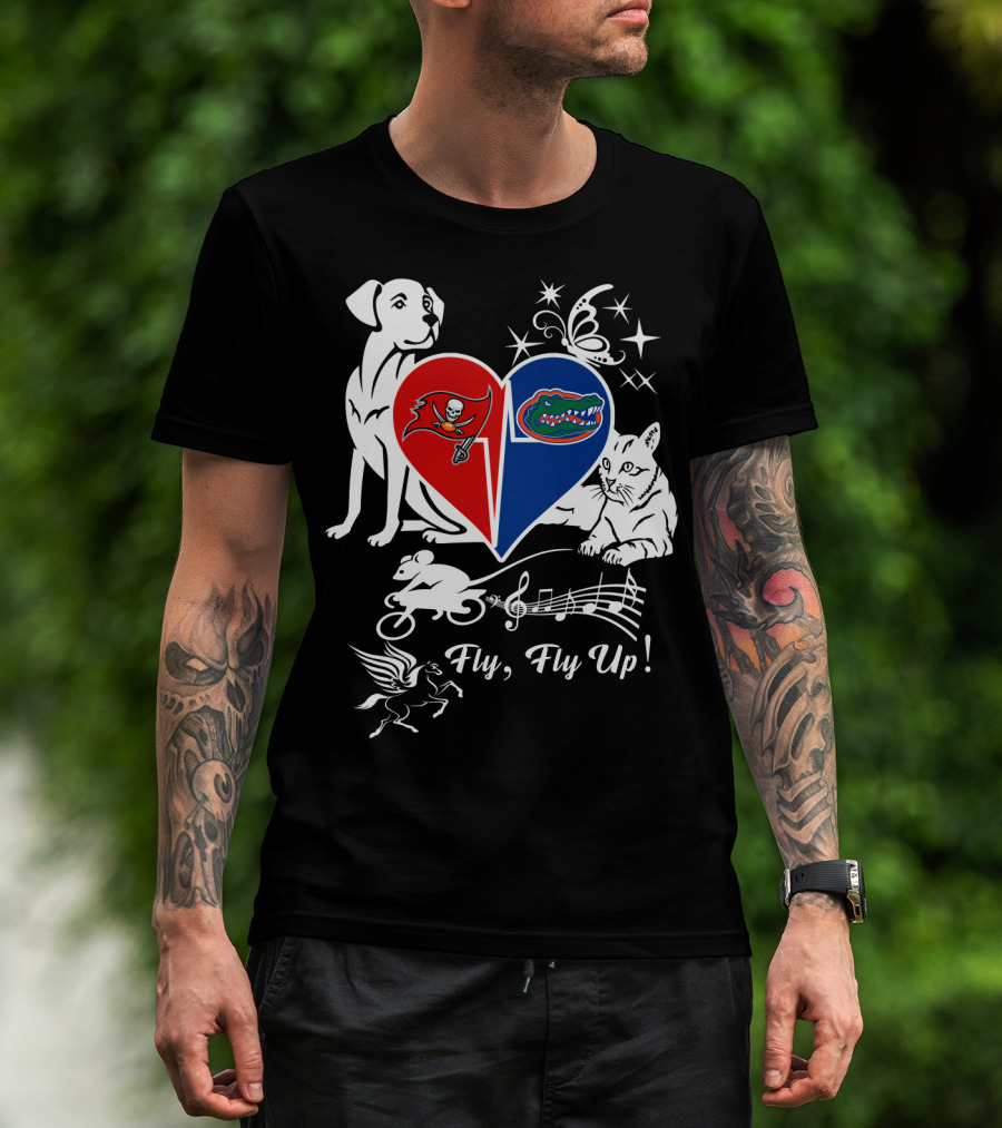 Buccaneers Gators Heart Fly Fly Up Dog Cat Butterfly Musical Pegasus T-Shirt