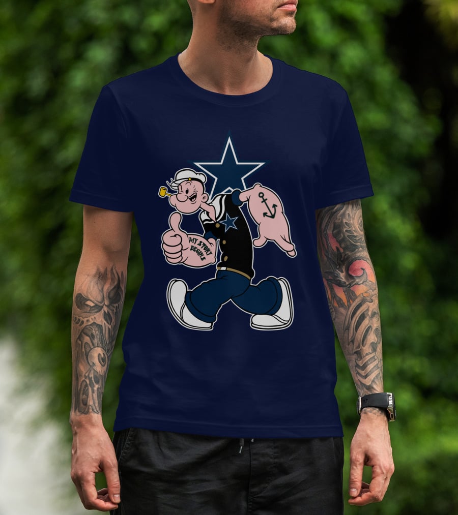 Dallas Cowboys Popeye My Story Began Star Anchor T-Shirt