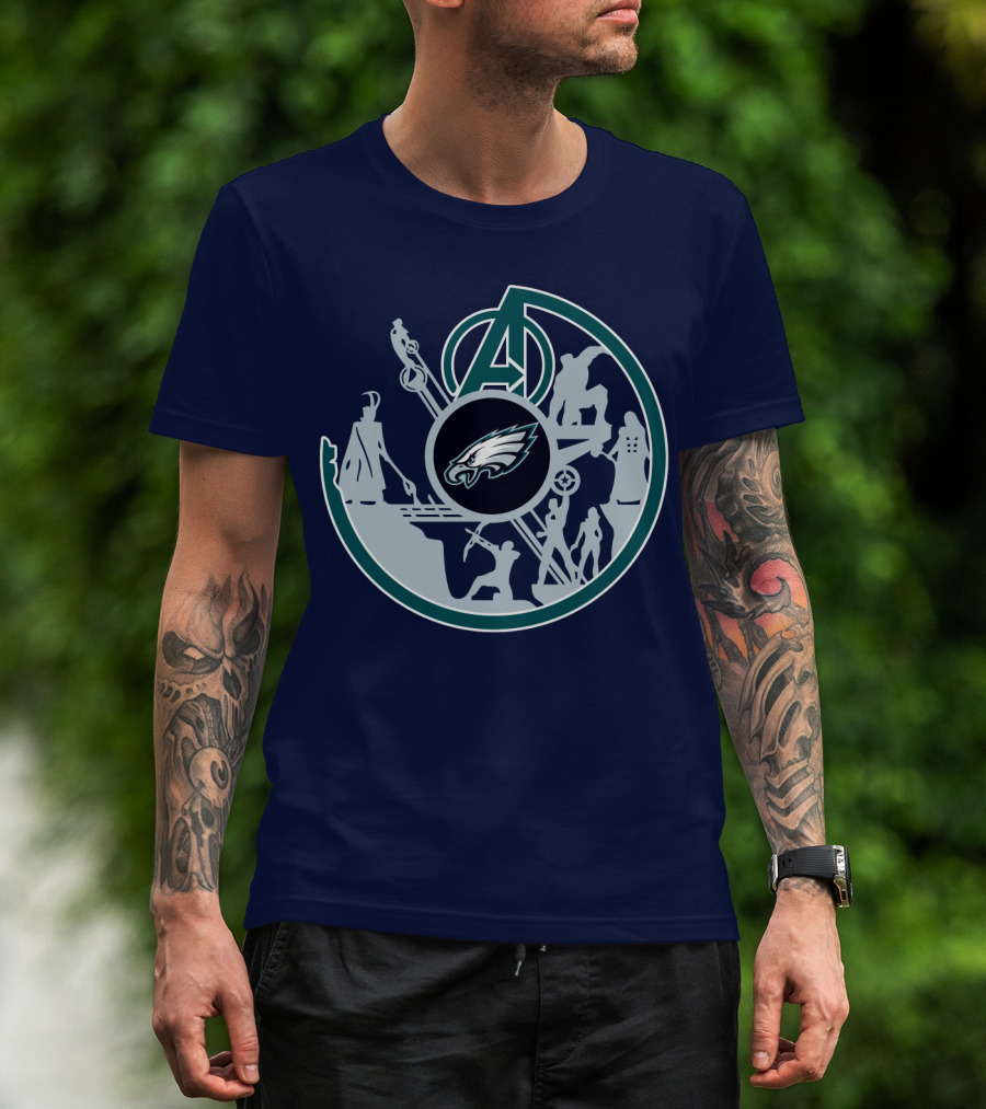 Eagles Avengers Silhouette Crossover T-Shirt