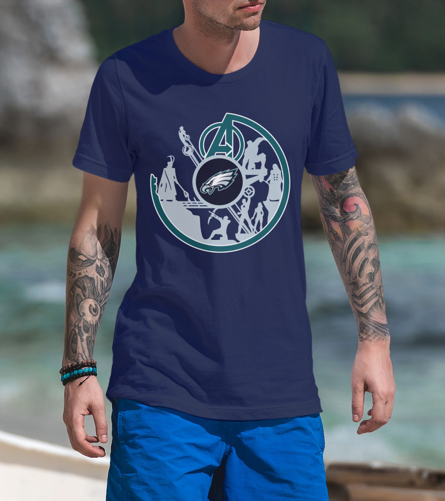 Eagles Avengers Silhouette Crossover T-Shirt