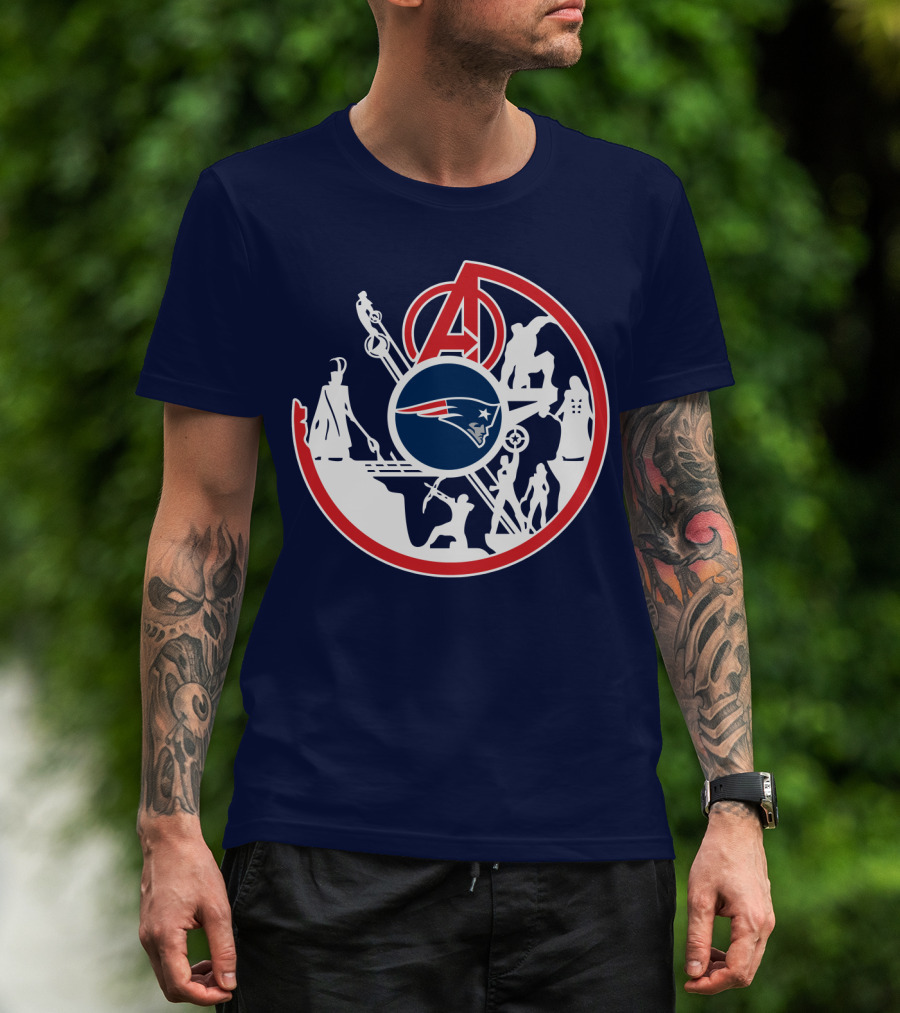 New England Patriots Avengers Crossover T-Shirt