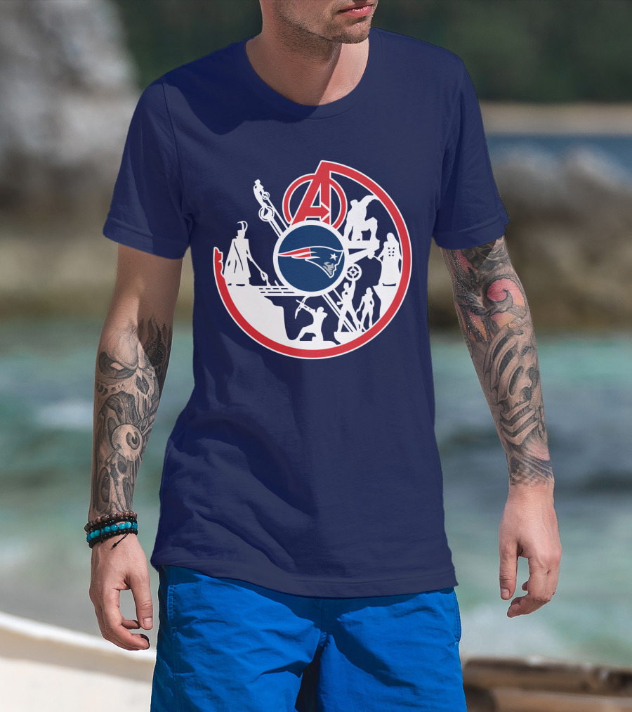 New England Patriots Avengers Crossover T-Shirt