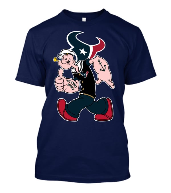 Texans Popeye My Story Begins Anchor T-Shirt