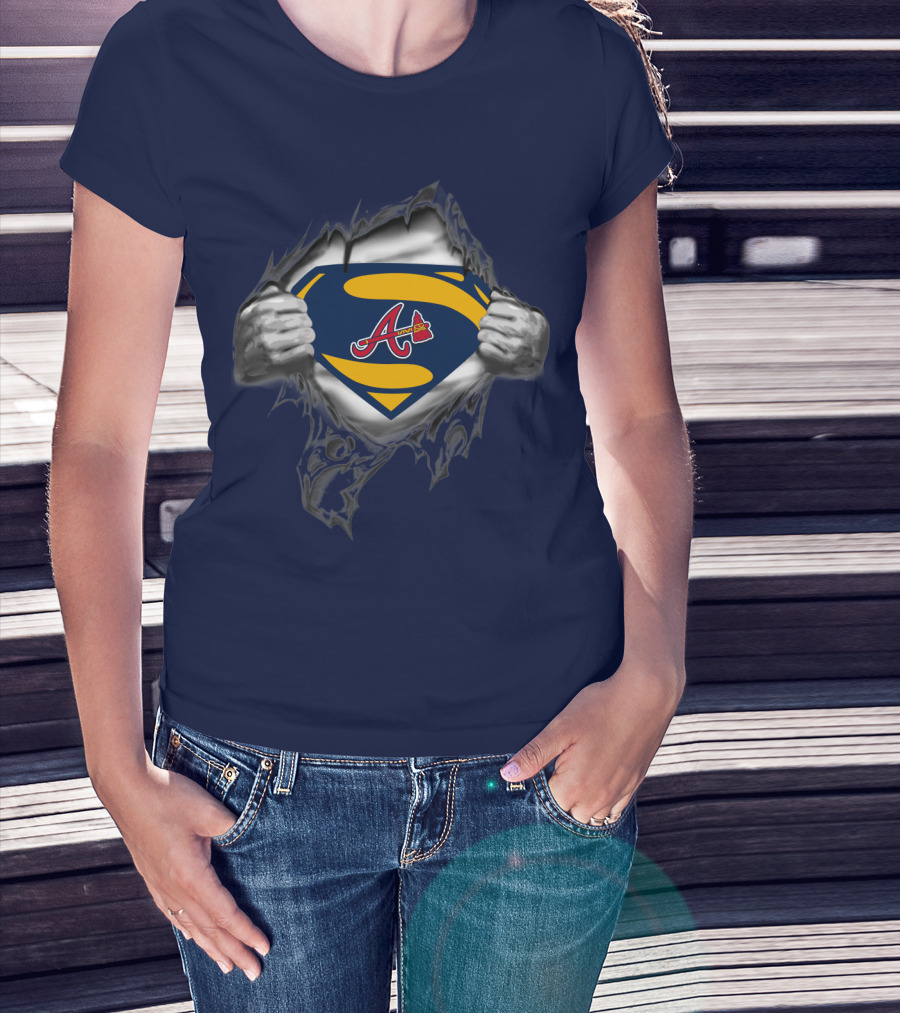 Atlanta Braves Superman Logo Iconic Symbol T-Shirt
