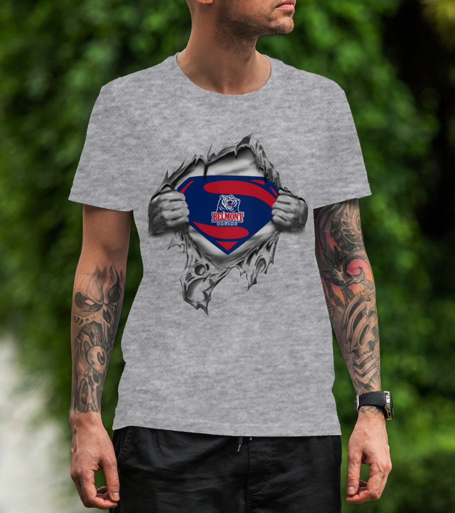Superman Logo Belmont Bruins T-Shirt