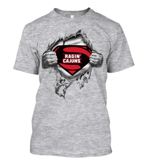 Superhero Style Louisiana Ragin Cajuns T-Shirt