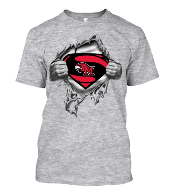 Miami Redhawks Superhero Symbol Torn T-Shirt