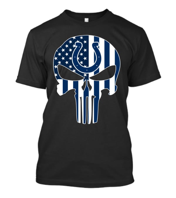 Colts Skull American Flag Punisher T-Shirt