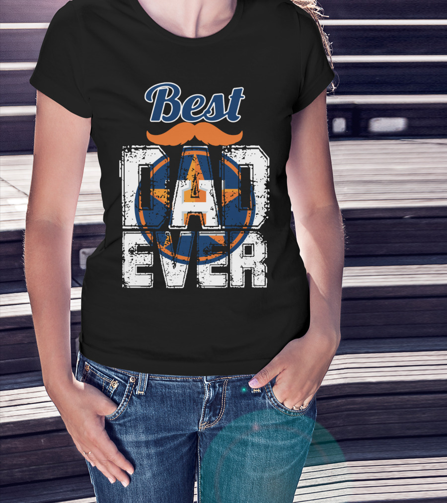 Best Dad Ever Astros Star T-Shirt