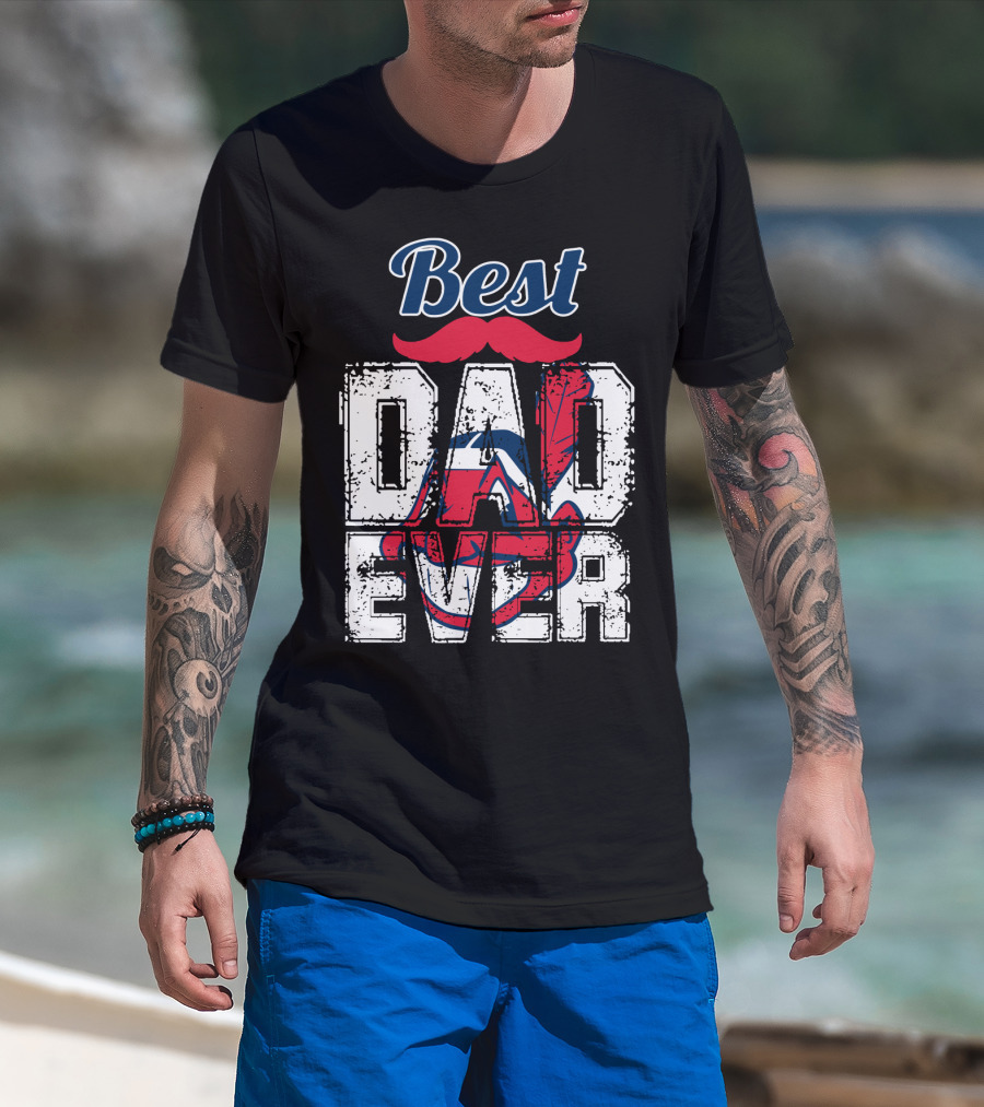Best Dad Ever Indians Chief Wahoo T-Shirt