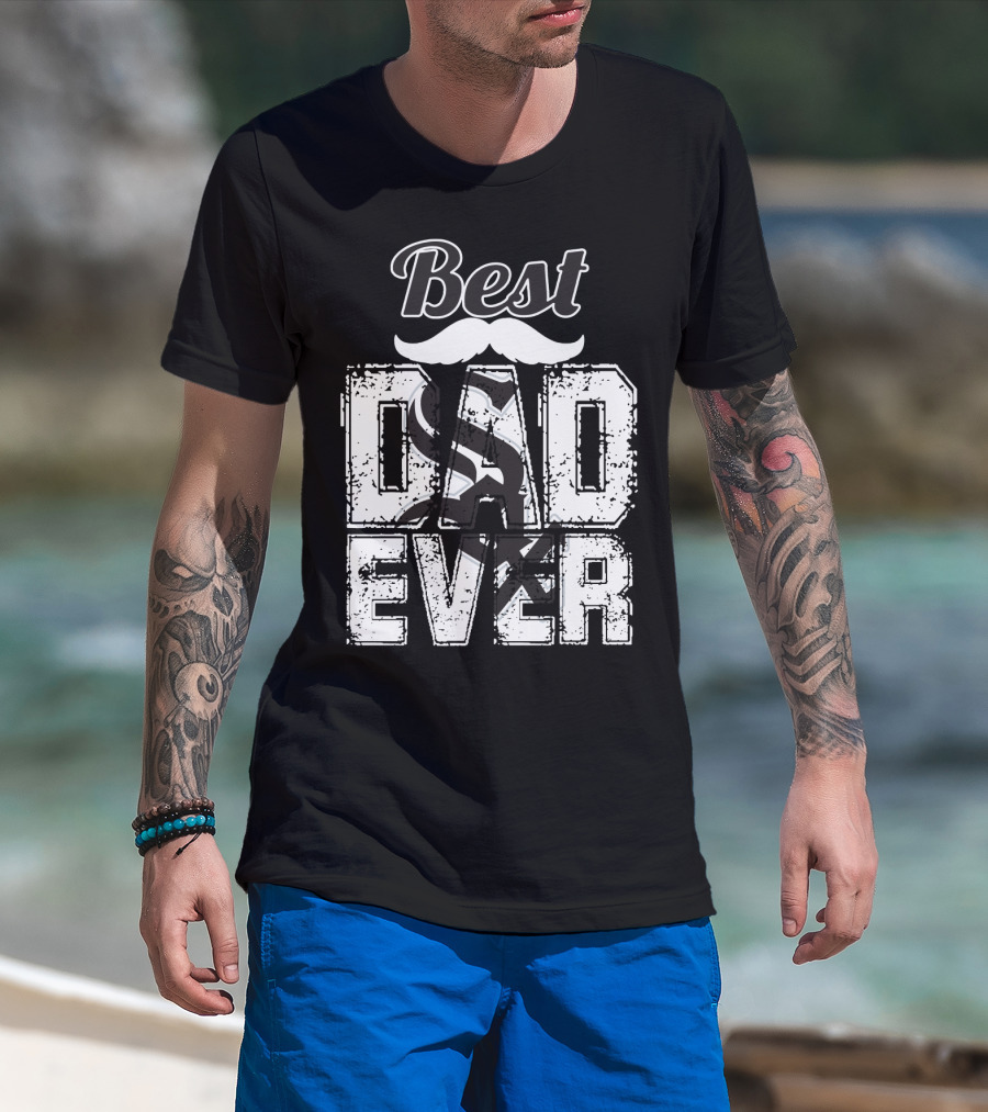 Best Dad Ever White Sox T-Shirt