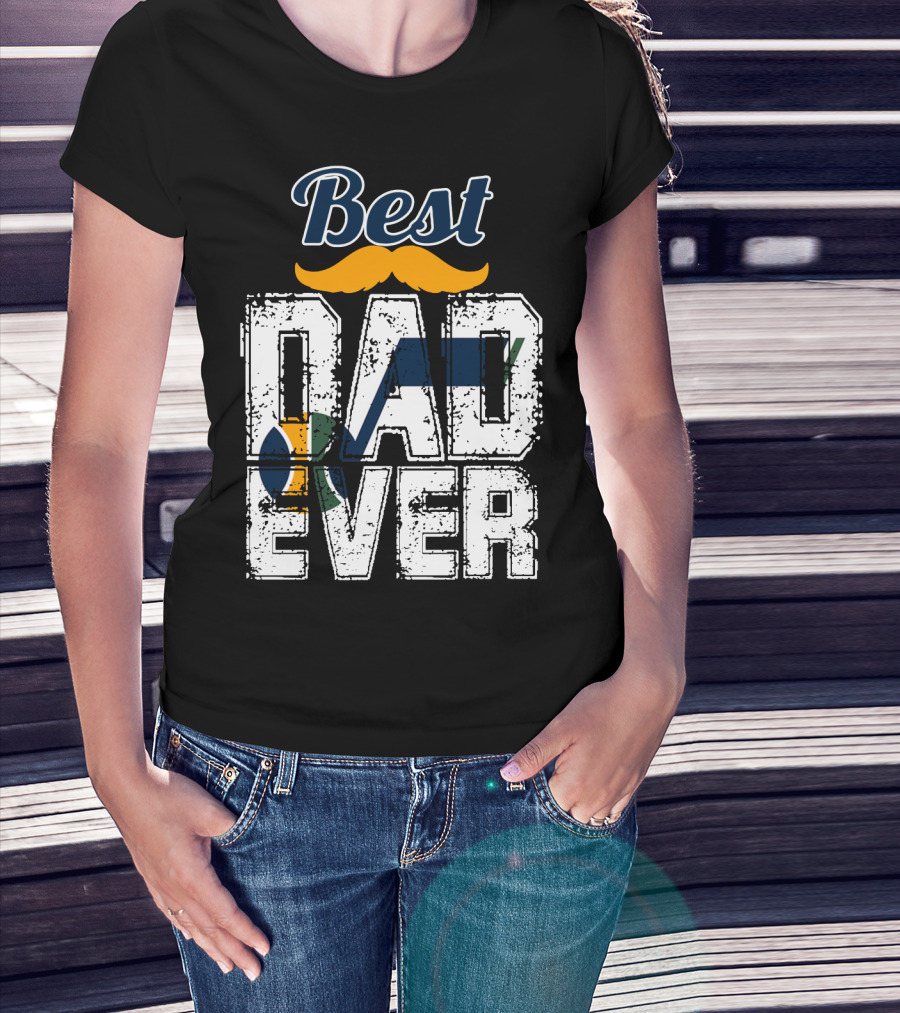 Best Dad Ever Utah Jazz Moustache T-Shirt