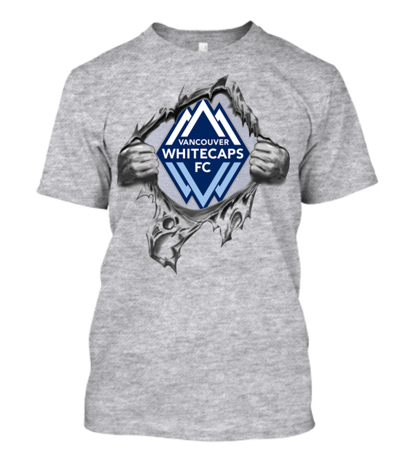 Vancouver Whitecaps Fc Logo Revealed By Ripped Metal Hands T-Shirt