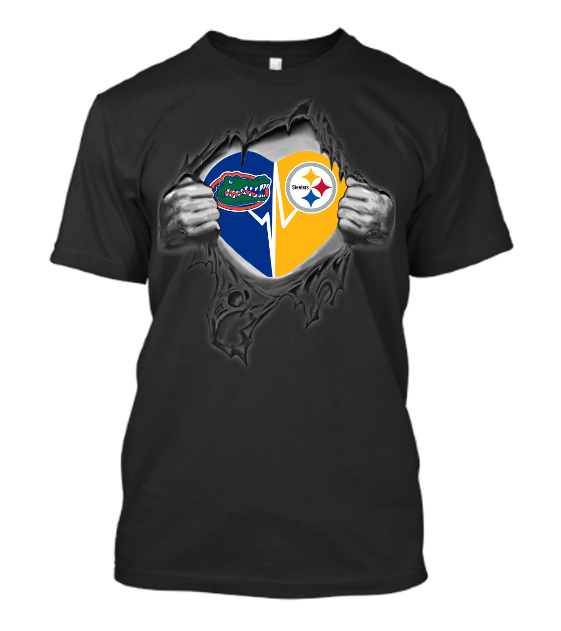 Steelers Gators Heart T-Shirt