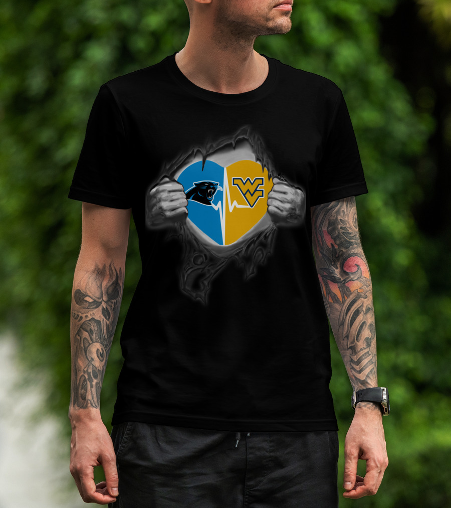 Panthers Wv Heartbeat Rivalry West Virginia Mountaineers T-Shirt