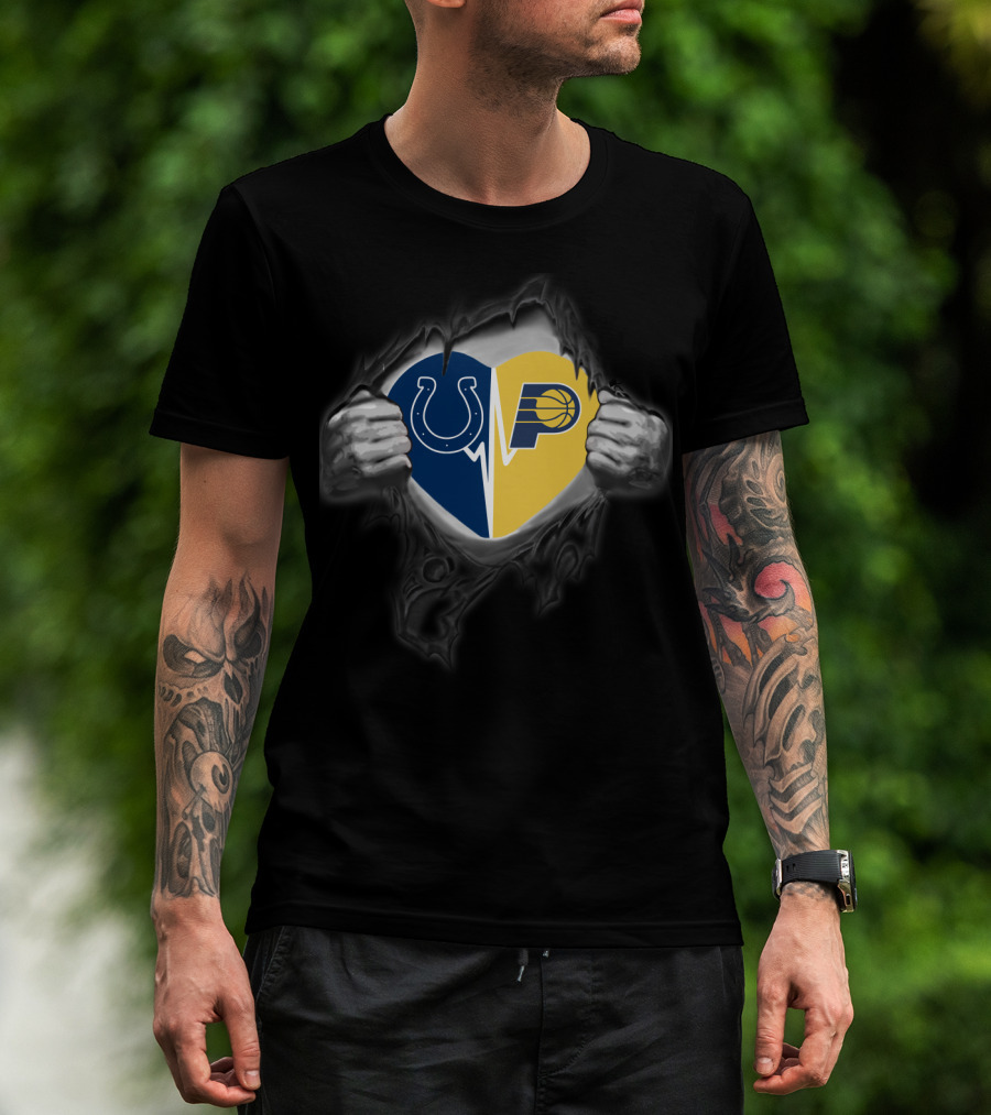 Heart Of Indiana Colts Pacers Fusion T-Shirt