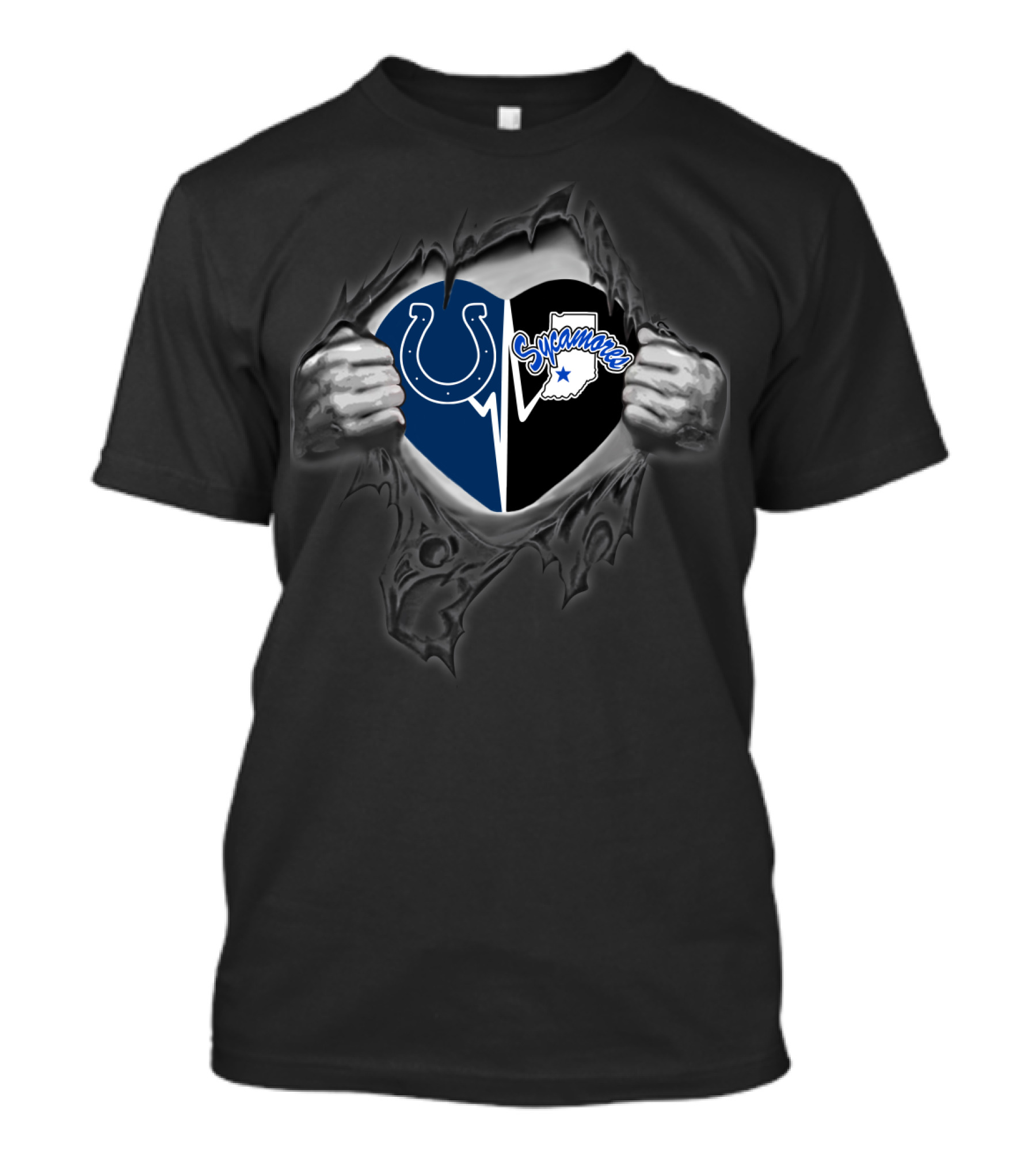 Colts Heart Indiana State Sycamores Team Spirit T-Shirt
